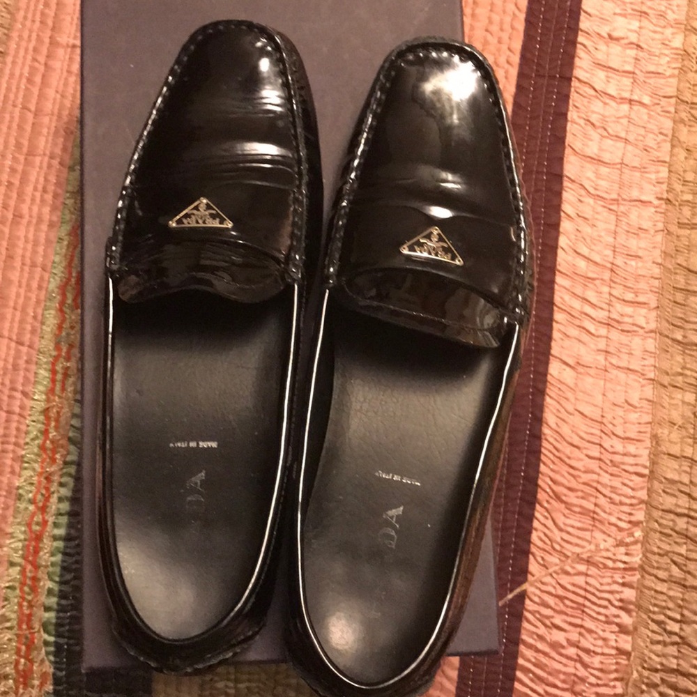 Authentic Prada Patient Leather Loafers